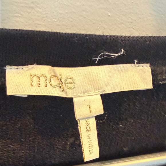 Maje Black Sequin Sweatshirt - Picture 2 of 7